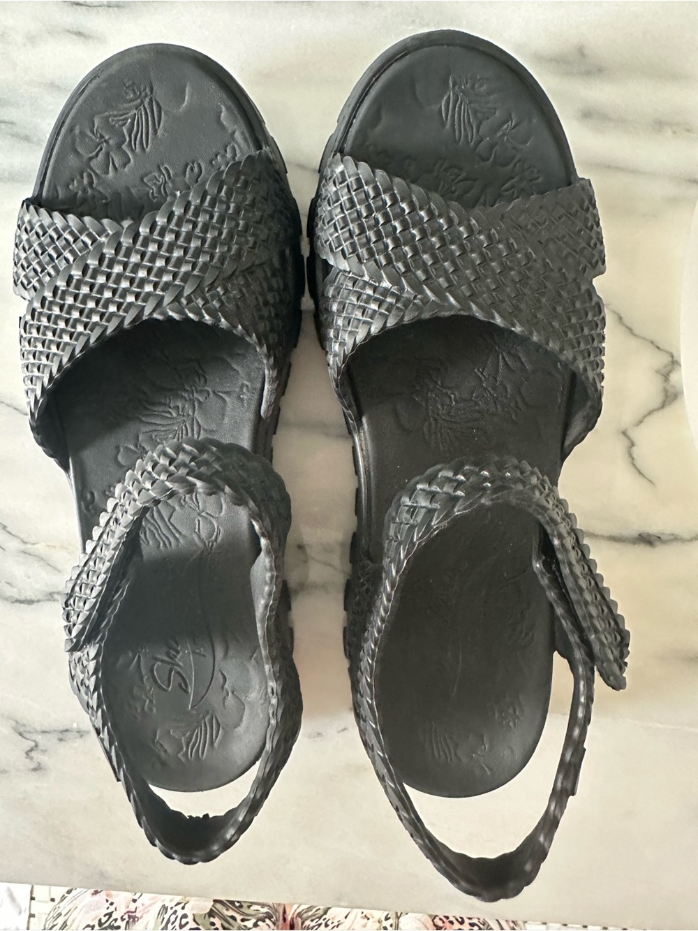 Skechers Black Woven Strap Women's Sandals